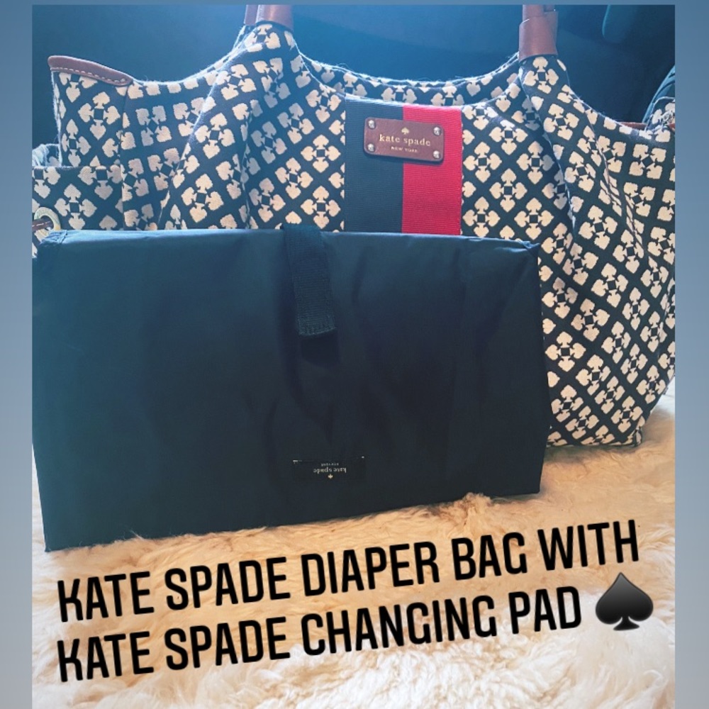 Kate Spade Diaper Bag w/ Kate spade changing pad